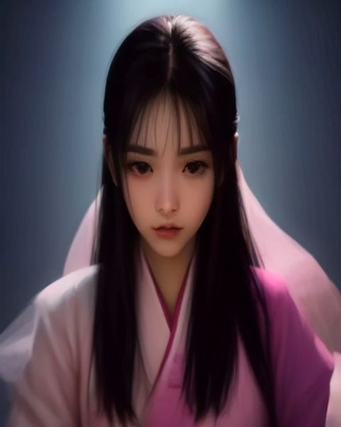 风间由美个人档案配图，日式简约风格，成熟女性优雅坐姿，背景为暖色系书房，氛围沉静知性